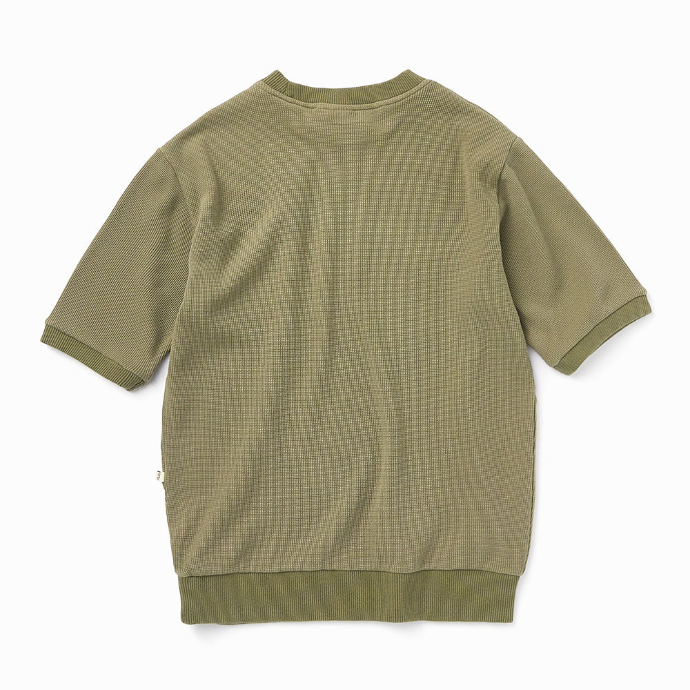 Waffle T-shirt in Olive