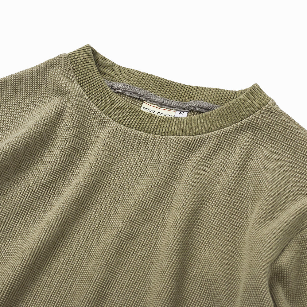 Waffle T-shirt in Olive