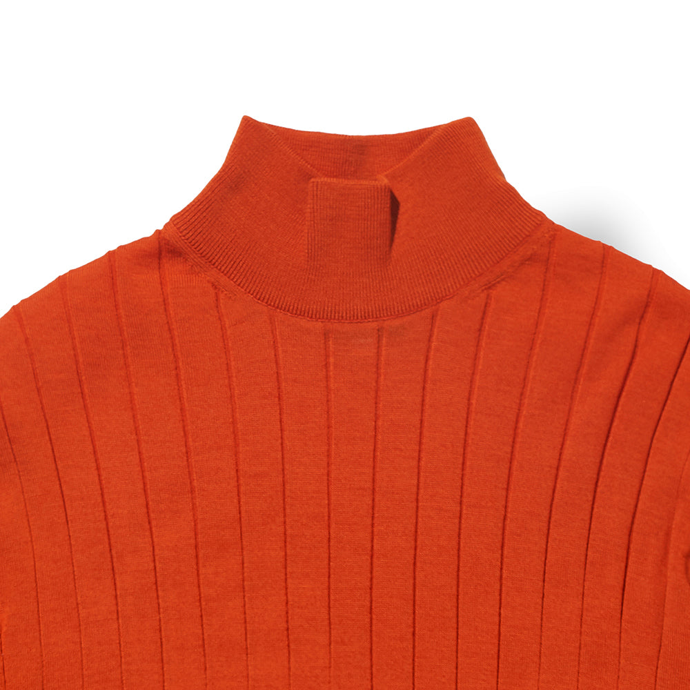 Mock Neck Sweater in Orange