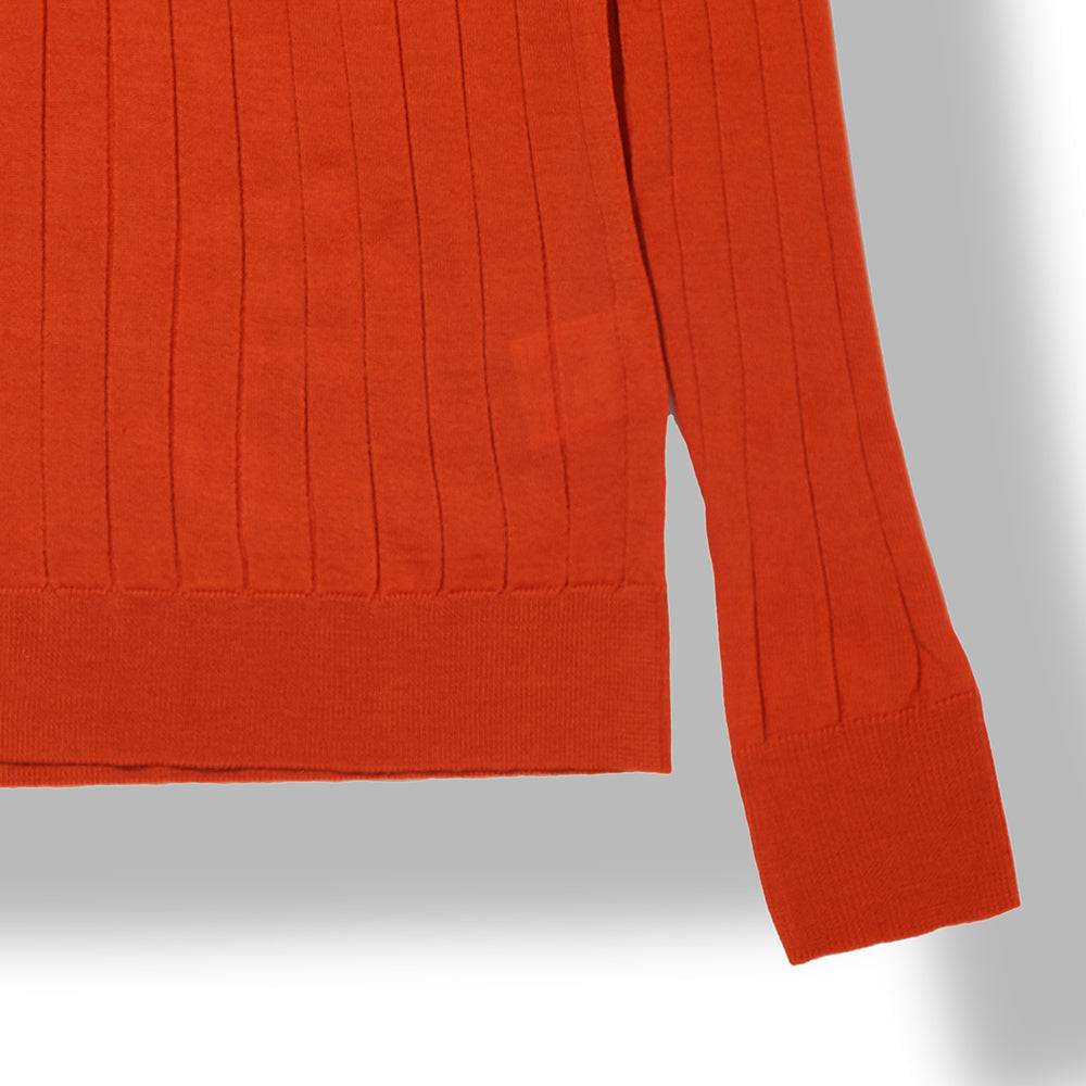 Mock Neck Sweater in Orange