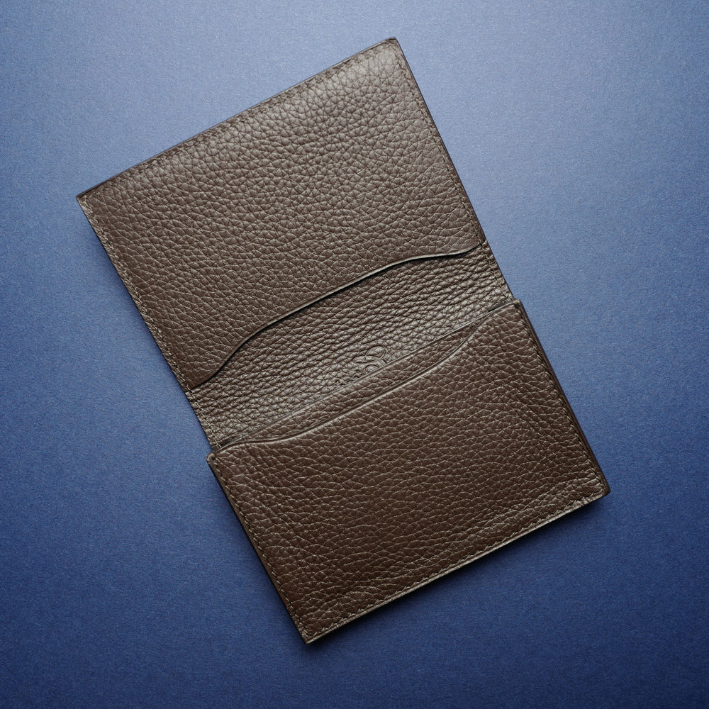 P1021 Card Case in Brown Python