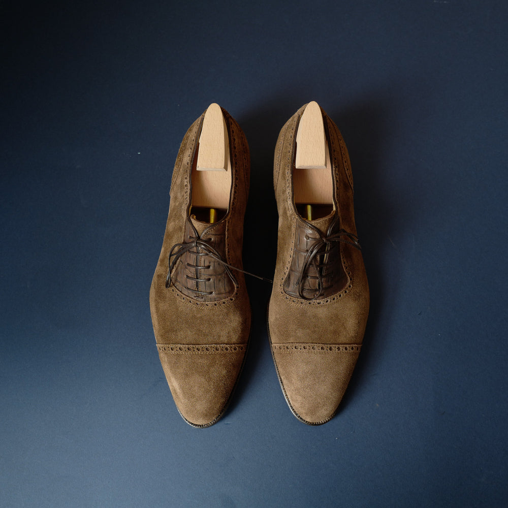 Maverick in Alligator and Cigar Suede