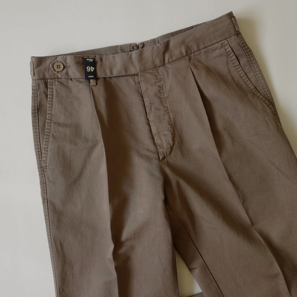 Light Brown Cotton/Linen Trousers