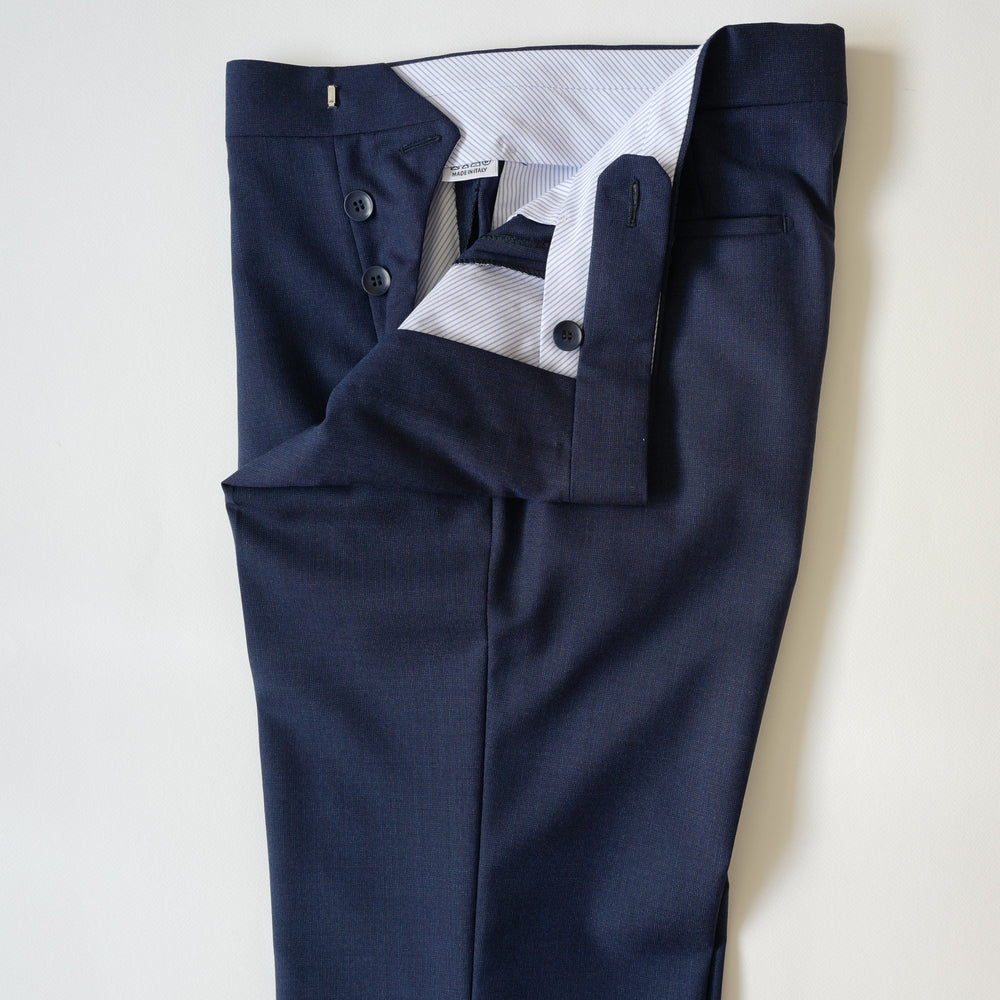 Navy Fresco Wool Trousers