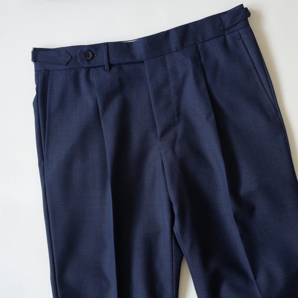 Navy Fresco Wool Trousers