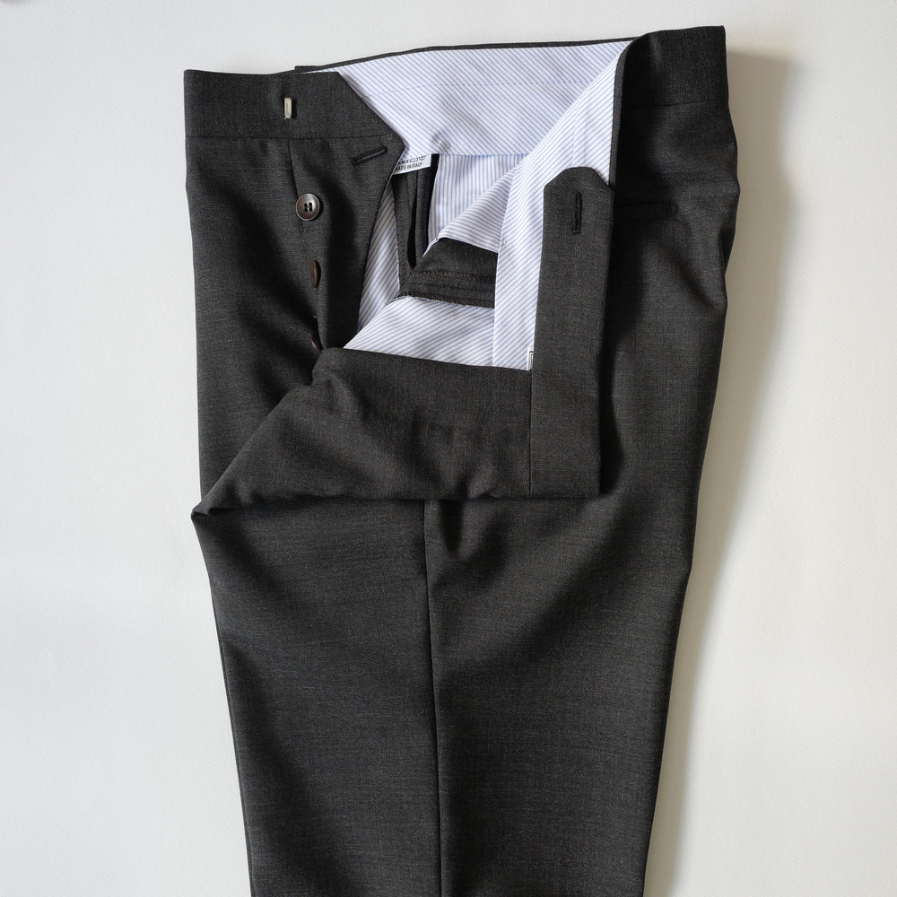 Grey Fresco Wool Trousers