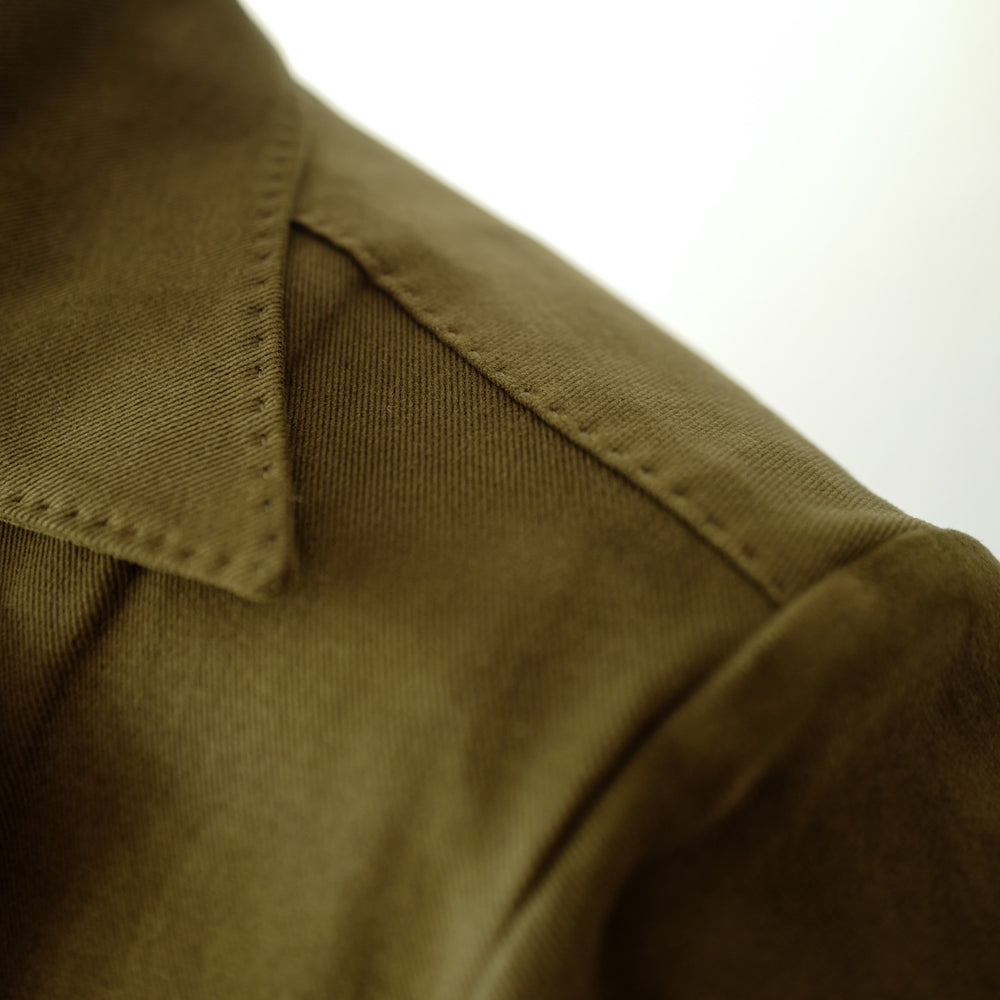 S Jacket in Khaki Cotton