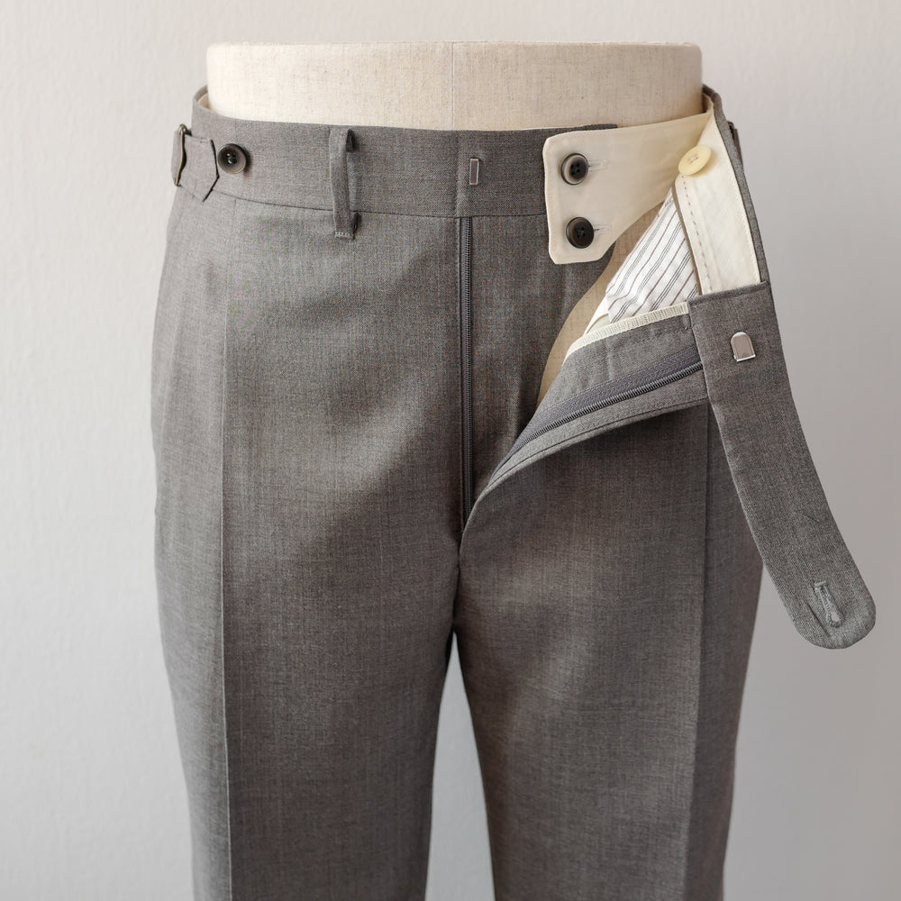 Light Grey 2-ply Prunelle Twill Trousers (New Classic)