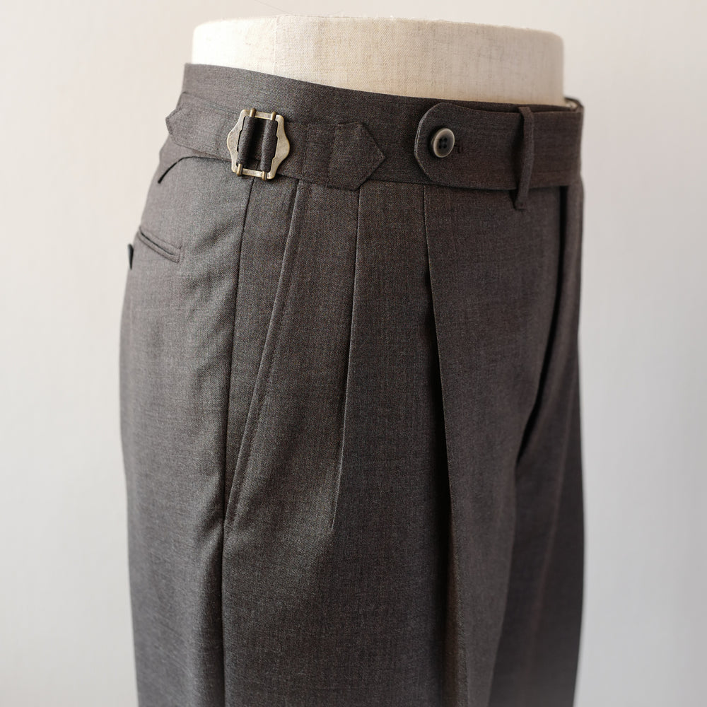 Mid Grey 2-ply Prunelle Twill Trousers (New Classic)