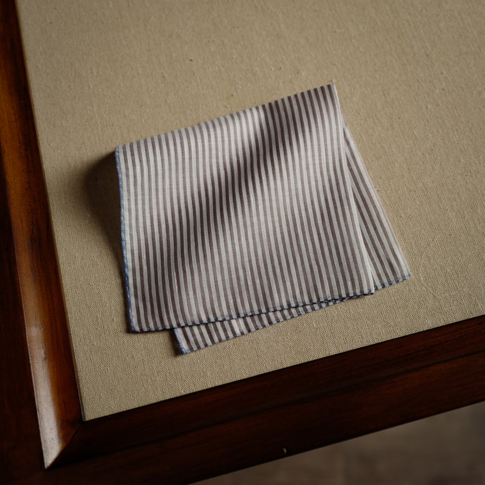 Trouville Pocket Square in Brown