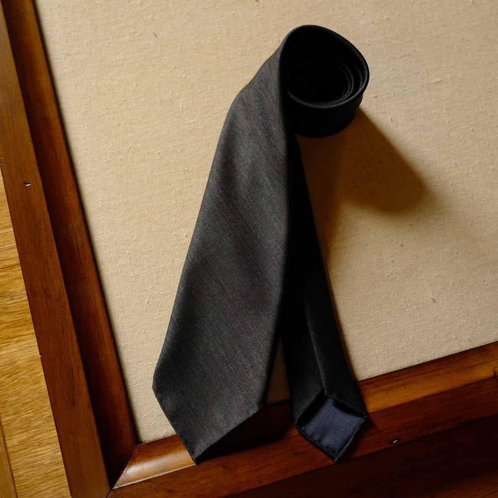 Dark Grey Solaro Wool/Silk Tie