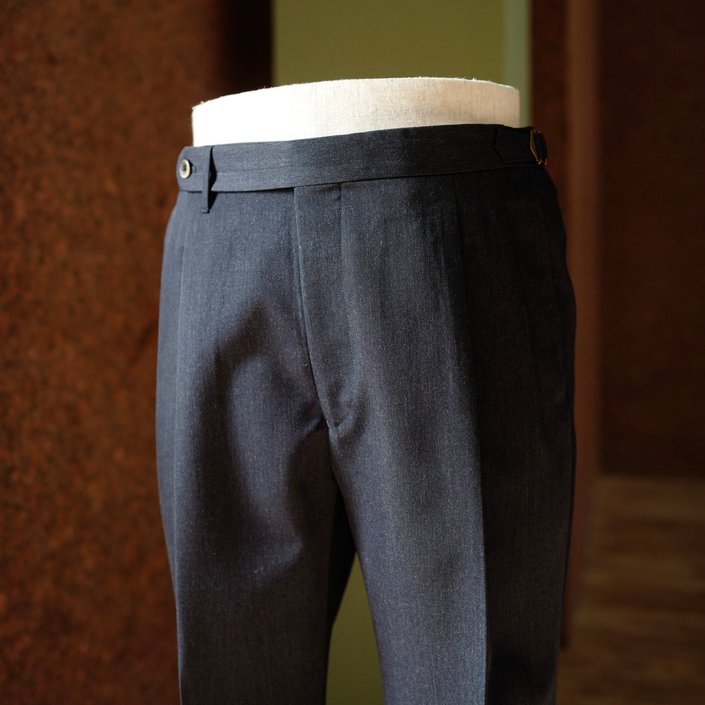 Navy Vintage Wool Trousers