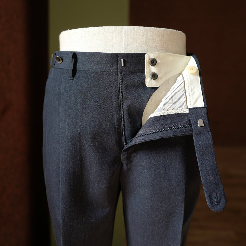 Navy Vintage Wool Trousers