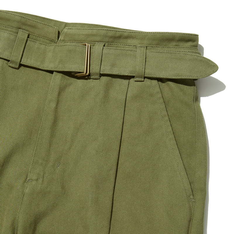 Vent Trousers in Olive Green