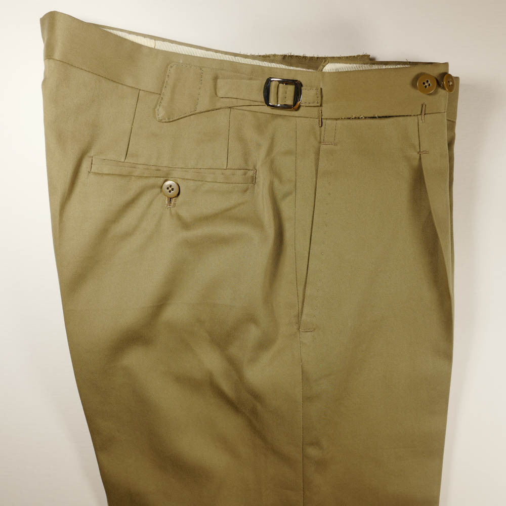 Beige Cotton Trousers