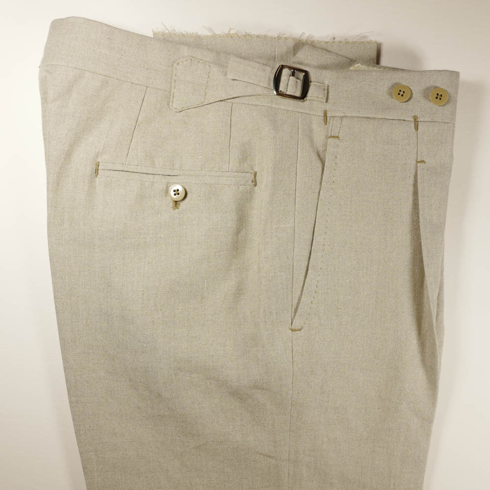 Light Beige Linen Trousers